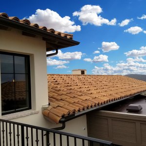 MCA Clay Roof Tile | Classic “S” Mission with Enhanced Eave : Rustic Tuscan Blend | California