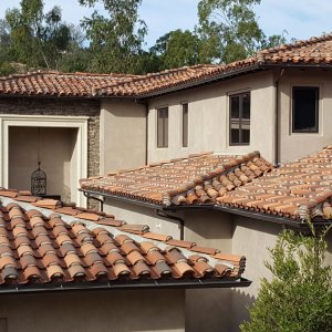 MCA Clay Roof Tile | Corona Tapered Mission : Old Santa Barbara Blend, Café Rustic Blend, Palace Blend, Vintage Carmel Blend | California