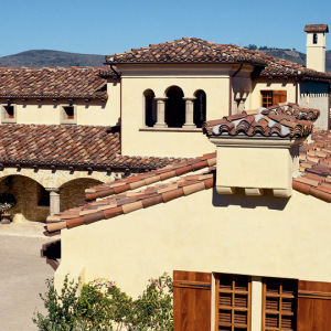 Redland Clay Tile | Two-Piece Mission : Ponte Blend | California