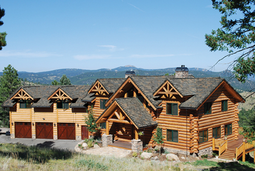 Color Blend: 33% Autumnwood, 33% Vintagewood, 33% MountainwoodSpanish Peaks Mountain Club, MontanaFRC Roofing, Bridger Bilders, Yellowstone Club L50Spanish PeaksYellowstone Bridger Builders, FRC Roofing, Yellowstone Club