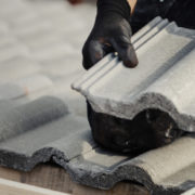 a hand setting tile roofing tiles