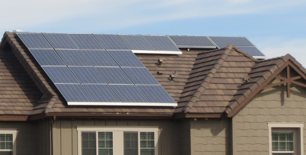 Tile Roof with Solar Panels